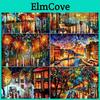 Full Round 5d Diy Diamond Painting Abstract Street Landscape Home Decoration Embroidery Handcraft Art Kits