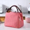 1pcs Striped Lunch Insulated Bag Oxford Cloth Waterproof Large-Capacity Bento Storage Pouch for Food & Lunch Box Carrying
