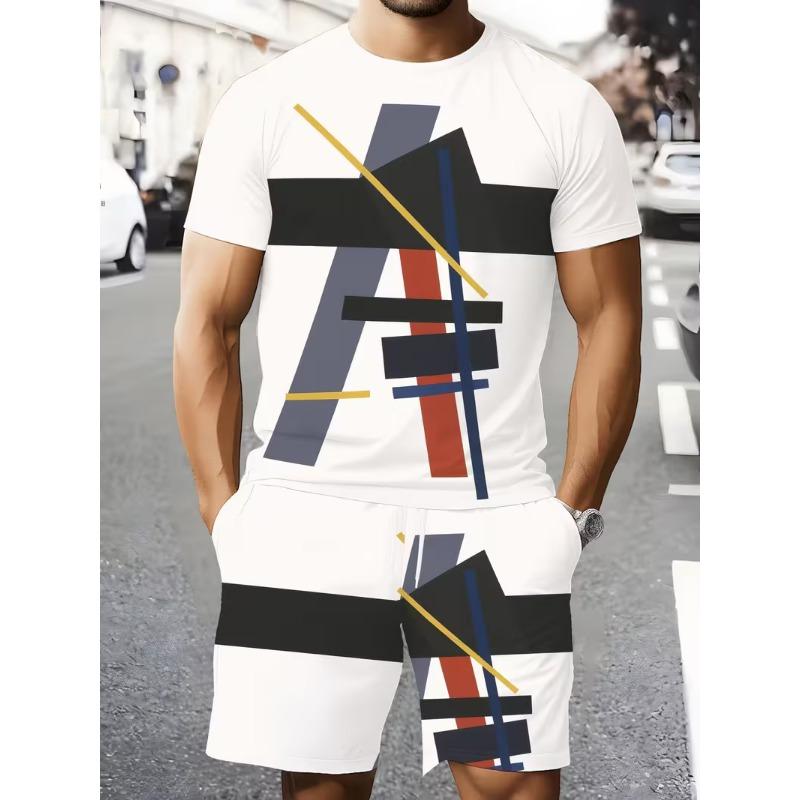 Men s short sleeve shorts suit S