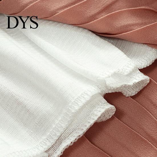 Indoor And Outdoor Wear Skirt Women Pleated Midi Elastic High Waist Solid Color for Smooth Outline Slimming Daily