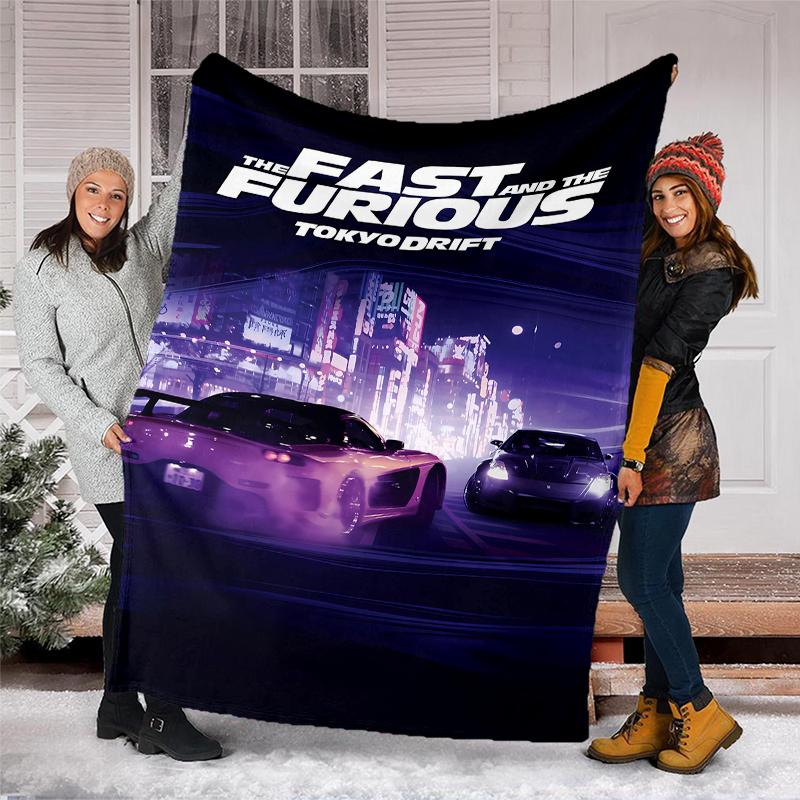Fast & Furious Motiv Decke - Perfekt für Sofa, Bett, Reisen & Outdoor | Maschinenwaschbar, Gemütlich & Langlebig.