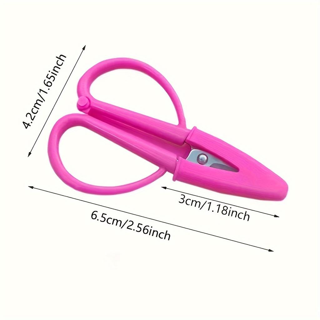 Compact Silicone-Covered Mini Scissors - Portable Thread Trimming & Embroidery Shears, Safety Pointed Tip, Ideal for Sewing & Crafts