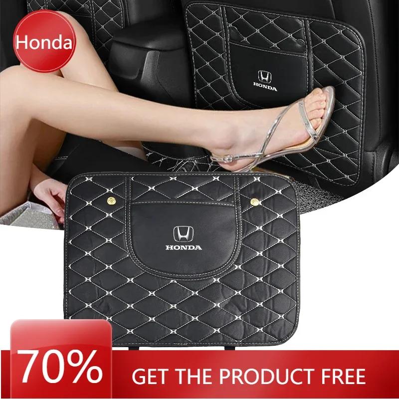 Dla Hondy Mata przeciw kopaniu do samochodu Mata ochronna przeciw zarysowaniom na oparcie siedzenia ze skóry PU do Honda Civic Accord CRV HRV Fit Jazz Ci