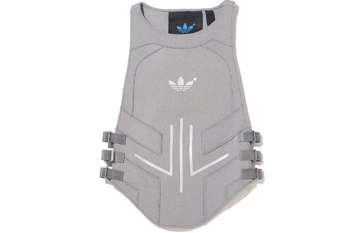Adidas Originals Vests Women s Gray Crew Neck Moderate Other HE1467 38