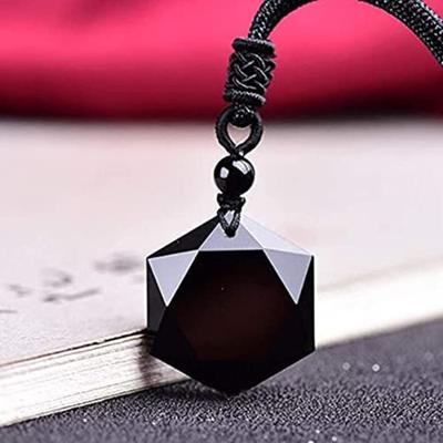 Yellow Chimes Pendant for Women Black Men Pendant Black Crystal Diamond