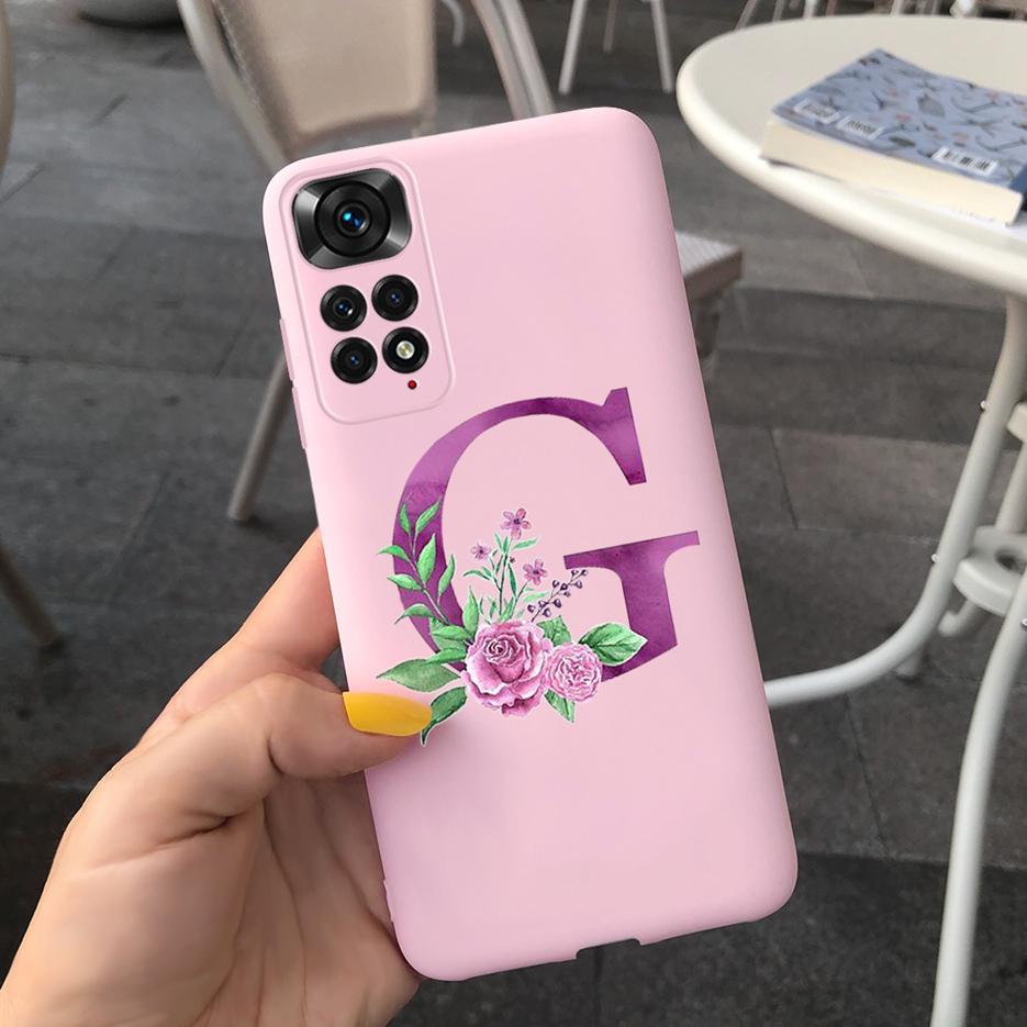 For Xiaomi Redmi Note 11 4G Case Note 11S Cute Couple Letters Soft Slim Fundas Cover For Xiaomi Redmi Note 11 Pro Note11 S Cases