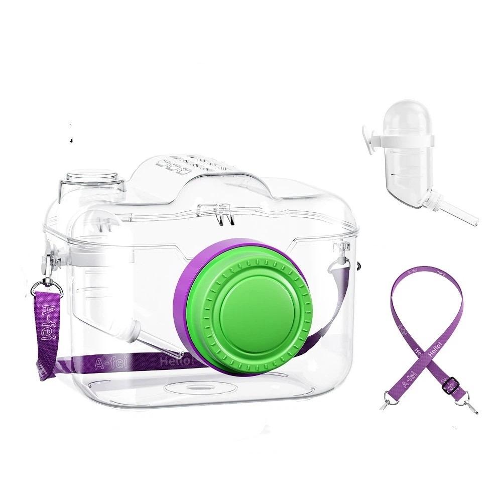 

with Water Bottle Pet Outgoing Cage Ventilated Hamster Carry Bag Hamster Carriers Cage Small Pet зелений