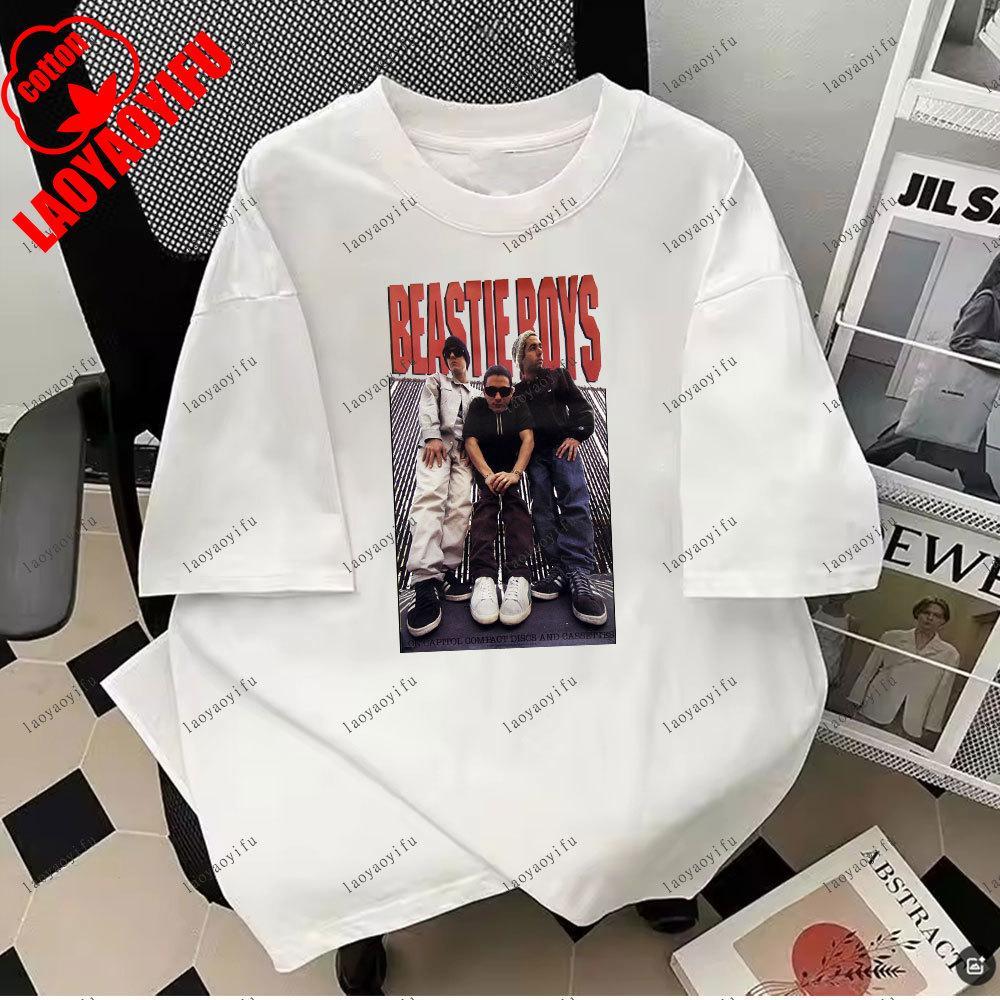 Beastie Boys Cool Tshirt ONeck Short Sleeves Hip Hop Music T Shirt Hipster Tops Tees Harajuku Camisetas 2025 Fashion Unisex Tops