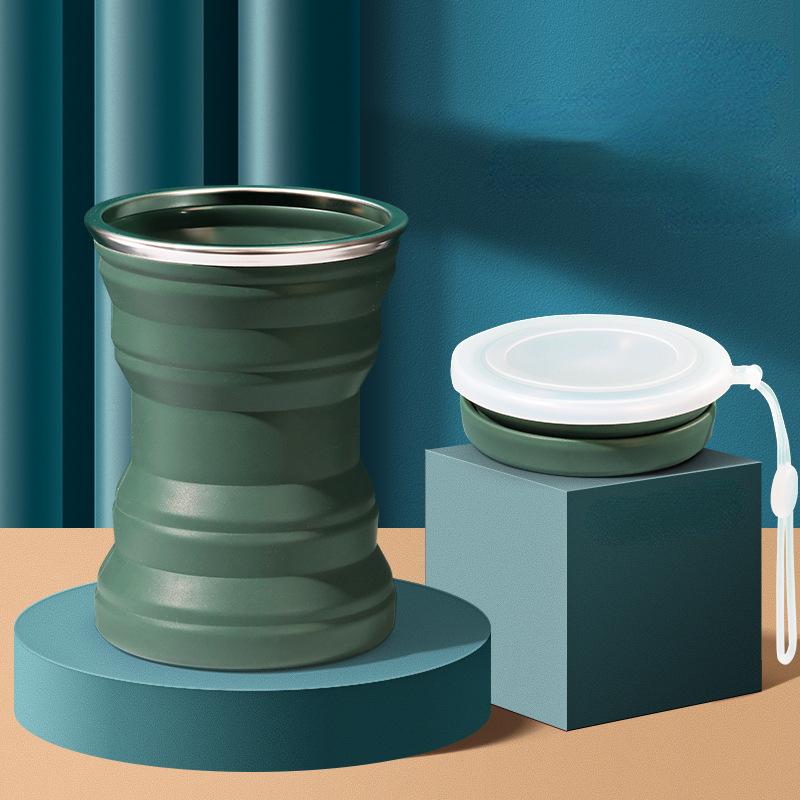 Creatieve ORIGIN CUP Draagbare Siliconen Opvouwbare Beker met Deksel Reis Was Mond Beker Hittebestendig Water Koffie Beker voor Buiten Kamperen