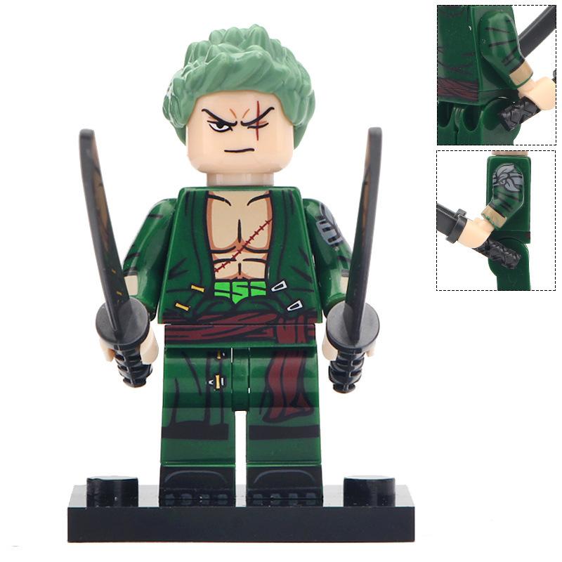 One Piece Blocchi da Costruzione Pirata Mini Figura Giocattolo Assemblabile a Particelle Piccole Set Sacchetto