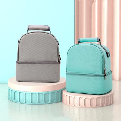 Borsa Termica Porta Pranzo Isolante in Tessuto Oxford a Doppio Strato Borsa Termica per Bento Box Contenitore per Alimenti da Picnic Zaino Mamma Bebè