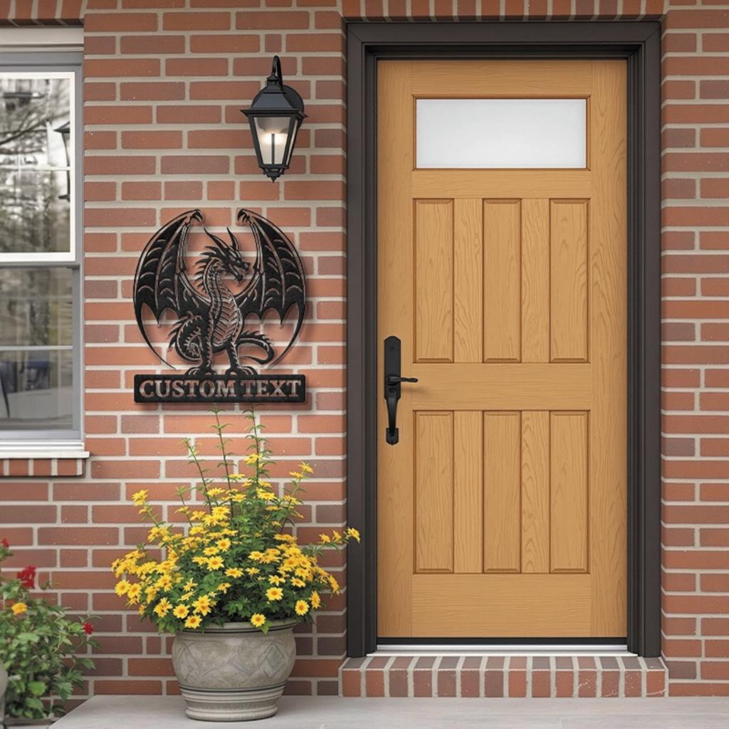 Custom Metal Dragon Wall Art Handmade Fantasy Home Office Decor