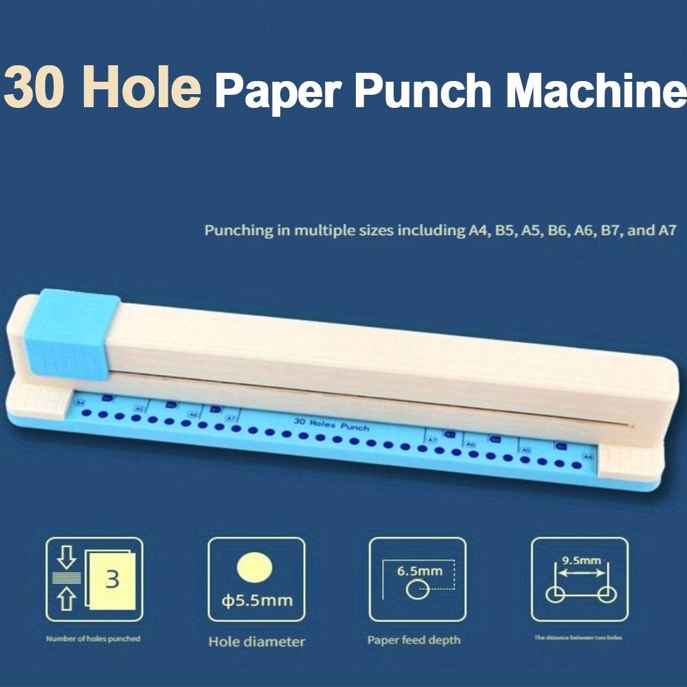 A4/B5/B6/B7 Universal Paper Punching Machine 30 Hole Manual Hole Punch Office Supplies