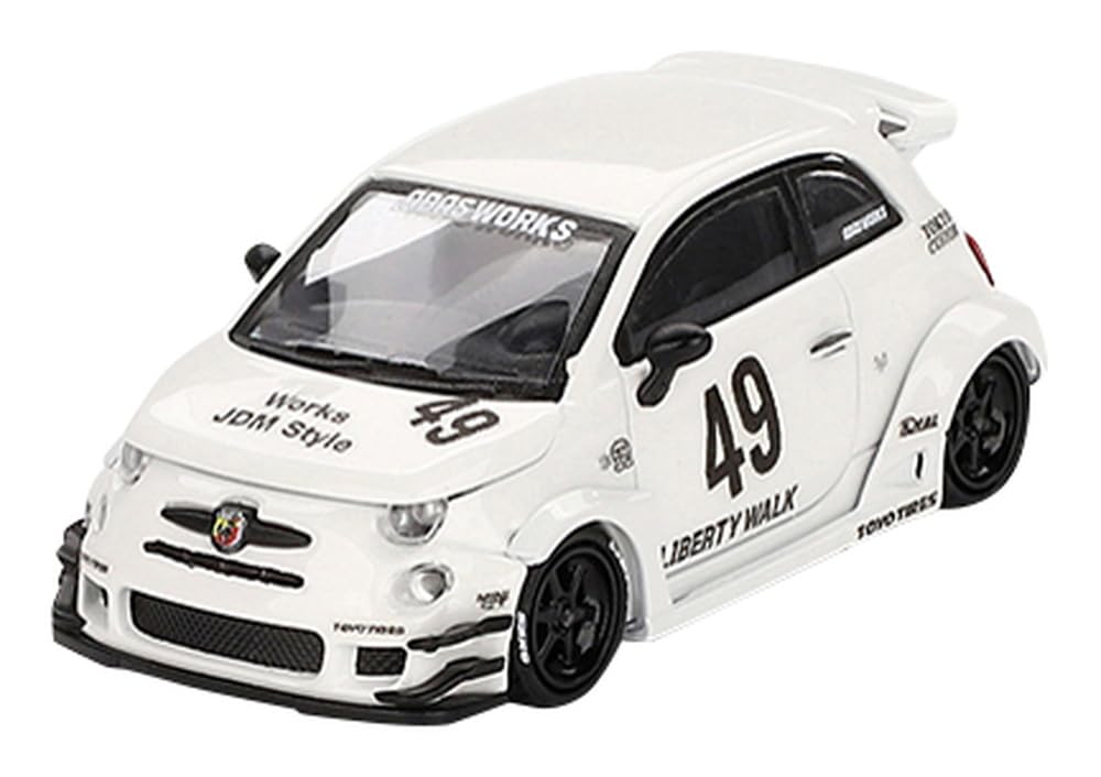 

MINI GT Abarth 595 x Abas Works Гала Белый Готовый продукт 1/64 LB-WORKS (Левый руль)