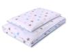 Double-sided 2-piece Cotton Children's Bedding Set - Gray and Blue Stars