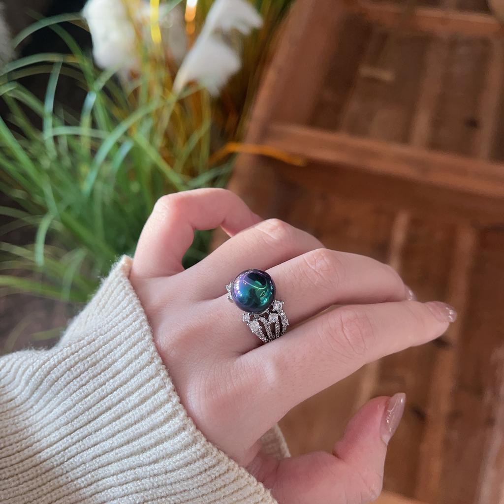 French Elegance Temperament Pearl Ring Female Opening Court Celebrity Index Finger Ring Jewelry Temperament