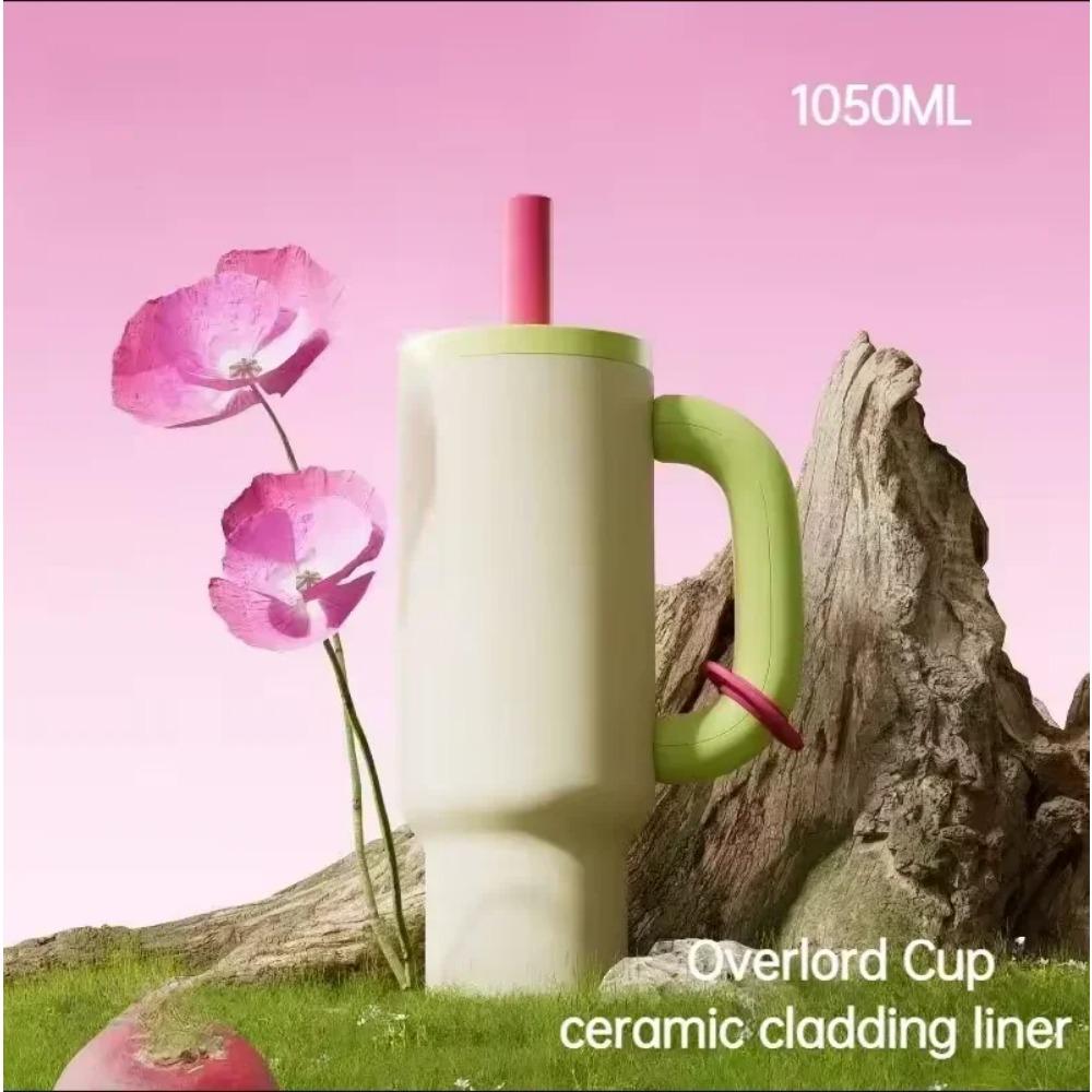 NOU 316 Oțel Inoxidabil Izolat Cană Auto Sticlă Apă Caldă Rece Cănă Termică pentru Cafea Flacon Vacuum Cu Mâner Pai Pentru Sport