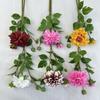 Artificial Flower Wedding 3head 3d Dahlia Silk Fabric Event Photography Decor