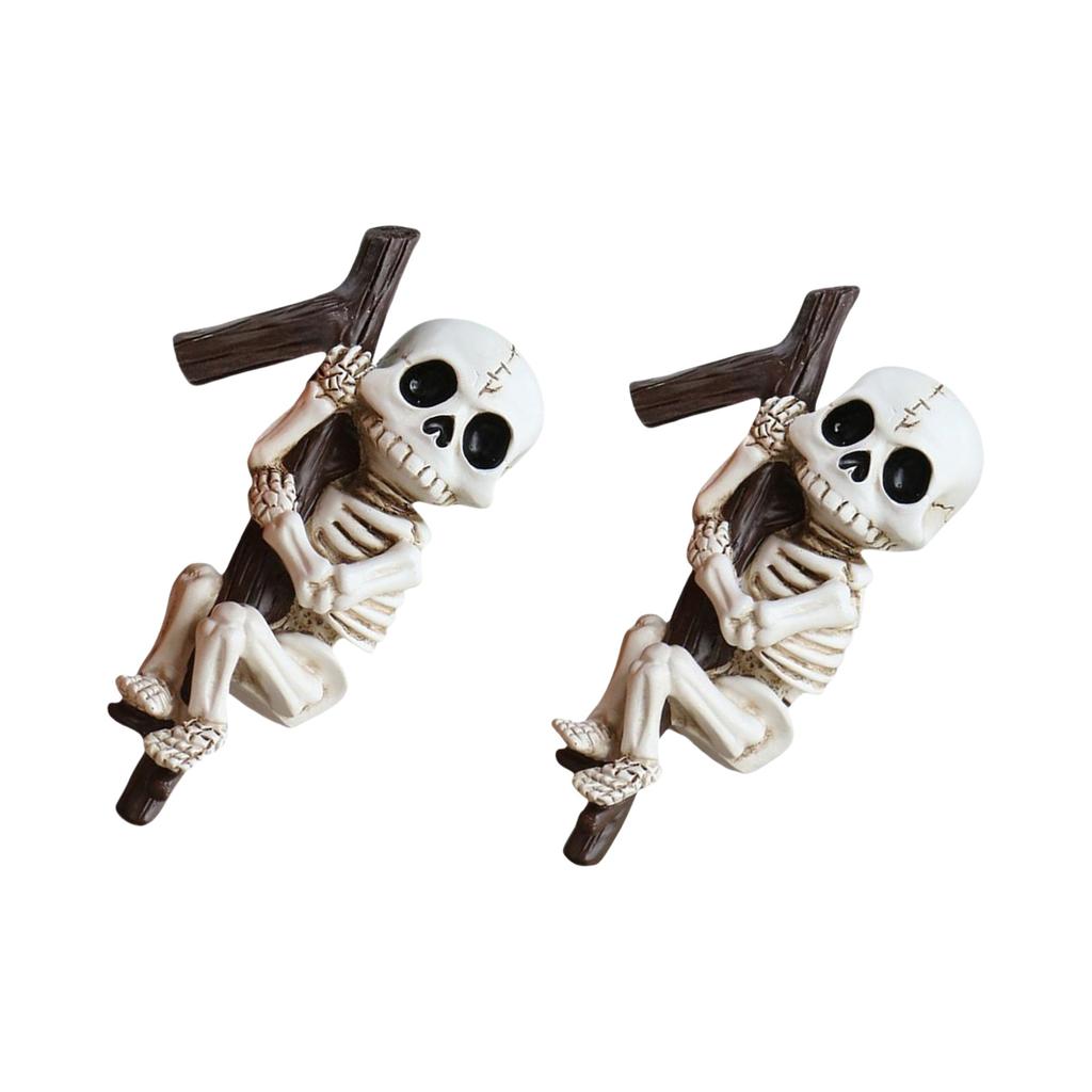 Halloweenský závěs na květináč s lebkou Pryskyřičná zahradní dekorace pro strašidelnou vnitřní venkovní expozici rostlin