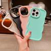 Macaron Solid Color 3D Wave Border Phone Case para iPhone 15 Pro Samsung S24 S23 Ultra A13 A14 Xiaomi Poco X5 Redmi12 Capa traseira à prova de choque