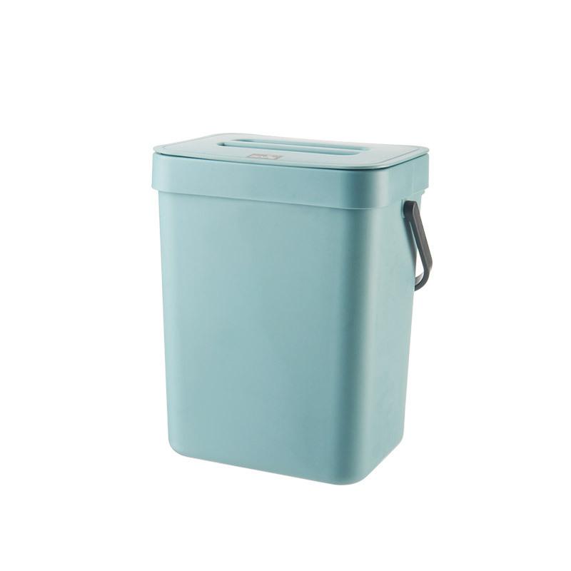 Space-Saving Quiet-Close Trash Can - 3L, Eco-Friendly Sealed Bin For Kitchen & Office, No Electricity Needed