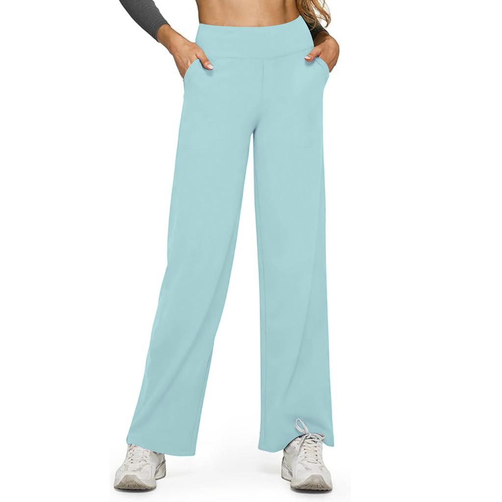 Womens Wide Leg Yoga Pants High Waisted Sweatpants with Pockets Casual Pants Comfy Lounge
