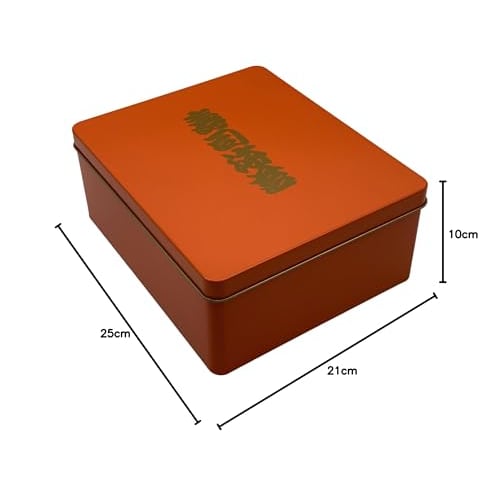 Fusachan Seaweed Storage Can, Vermilion Seaweed Storage Tin, for All-Purpose Seaweed (Full-Size Type)