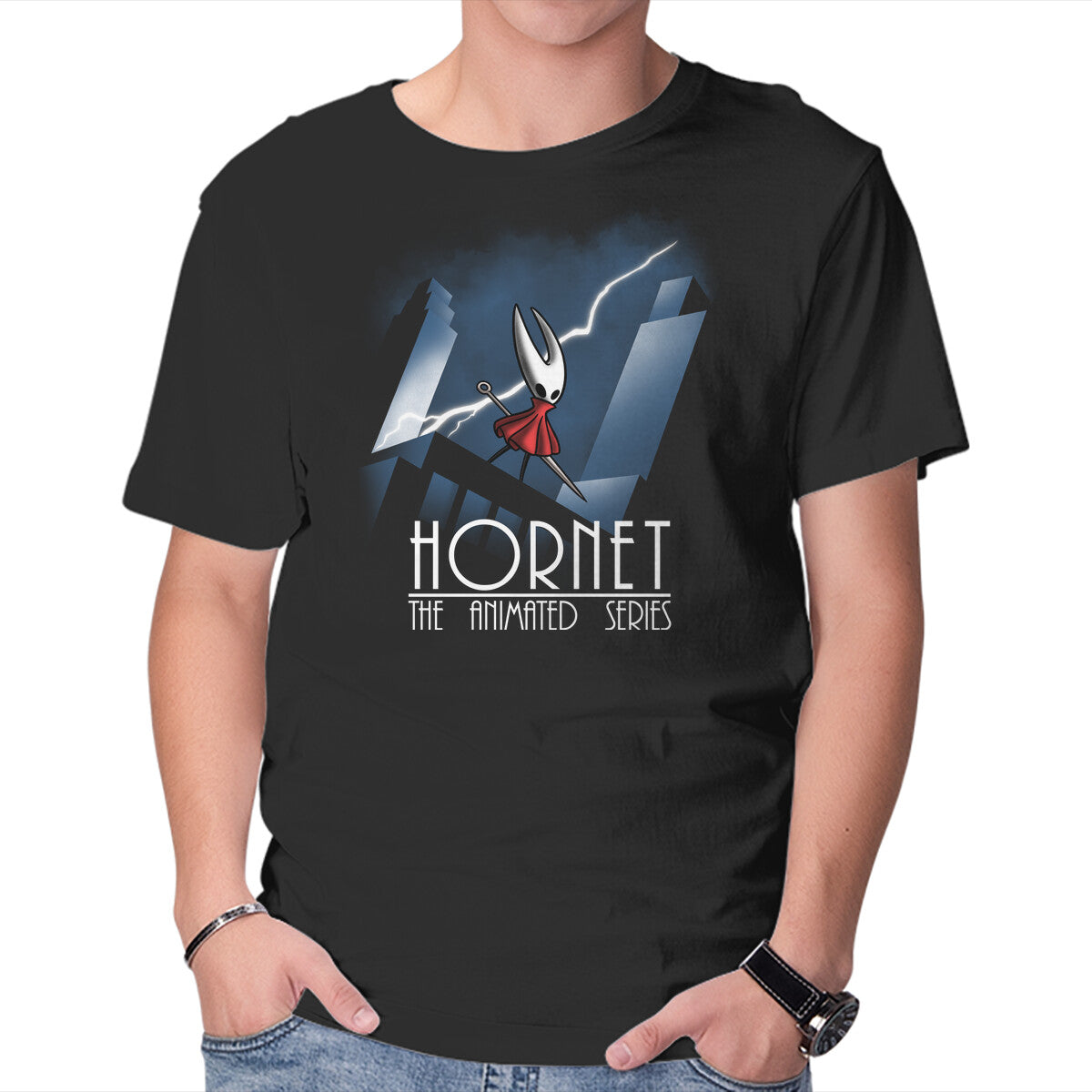Unisex Crew Neck T-Shirt Hornet The Animated Series Graphic Short Sleeve Casual Tee M