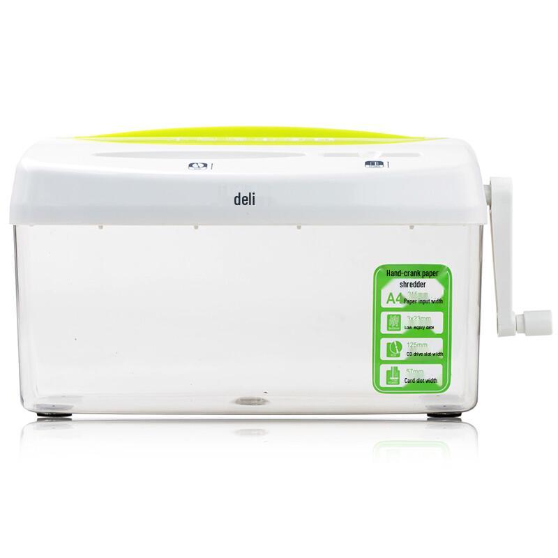 Deli 9935 Manual Desktop Paper Shredder CN Plug (adapter Included)