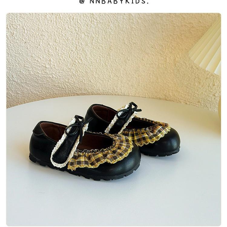 Girls' small leather shoes 2025 spring and autumn new Xiaoxiangfeng little girl princess shoes soft-soled Doudou shoes baby single shoes trend