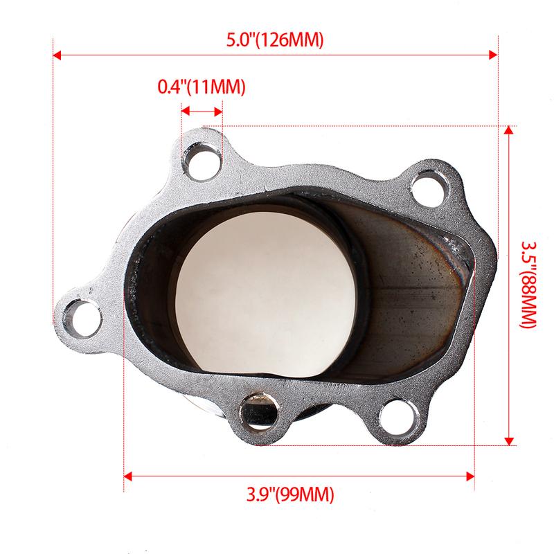 Turbocharger Turbo Down Pipe 5 Bolt to 2.5"/ 63mm V band Flange Adapter For GT25 GT28 T25 T28 RS-BOV085