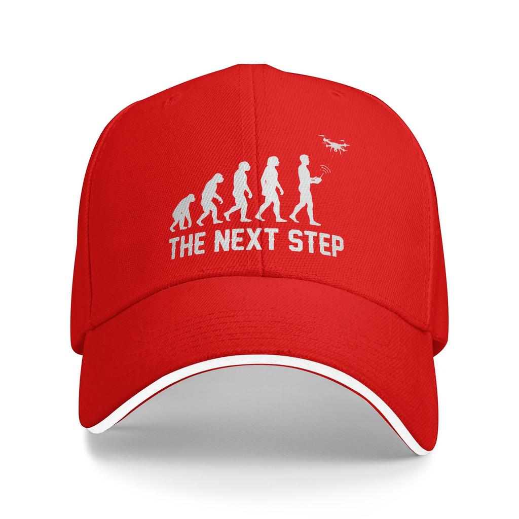 Drone Evolution The Next Step Pilot Sun Baseball Cap UnisexTeens Design Trucker Hat Sunscreen Fashion Outdoor Gym Baseball Caps