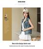 Hong Kong Style Frayed Retro Soft Denim Vest