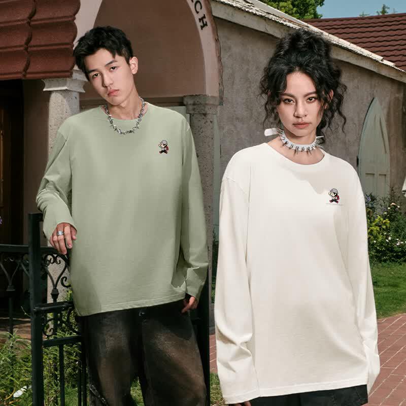 Mark Fairwhale Men's Long-Sleeve Combed Cotton Round Neck T-Shirt