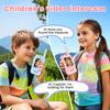 2Pcs Kids Video Interphone Toy with Voice Effects Long Range Screen Display Handheld Wireless Intercom Indoor Outdoor Boys Girls 2-Way Radio Toy
