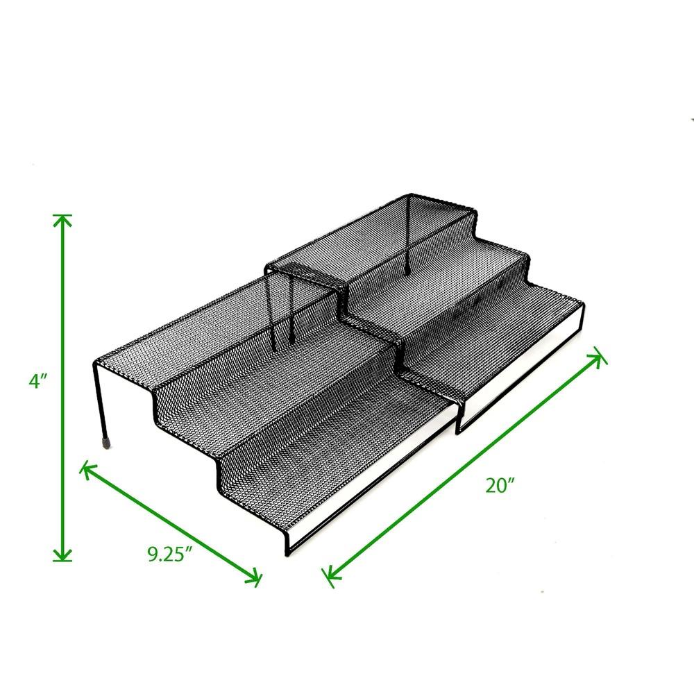 3-stöckiger Metallgitter-Küchenorganizer Arbeitsplatten-Aufbewahrungsregal Gewürzhalter 2 Stück Mehrzweck-Organizer Aufbewahrung mit einfachem Zugriff
