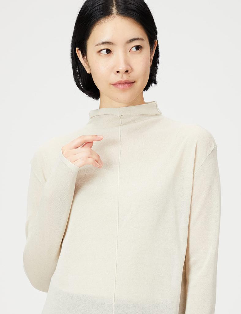 Mira Owen Long Slit Sheer Knit 09WNT214330 IVR F Center-Selvedge Women's