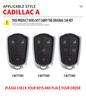Abs+Tpu Car Key Case Cover Shell For Cadillac Ct4 Ct5-V Blackwing Ct6 Xts Xt4 Tx5 Tx6 Lyriq-V Escalade Vistiq Keychain