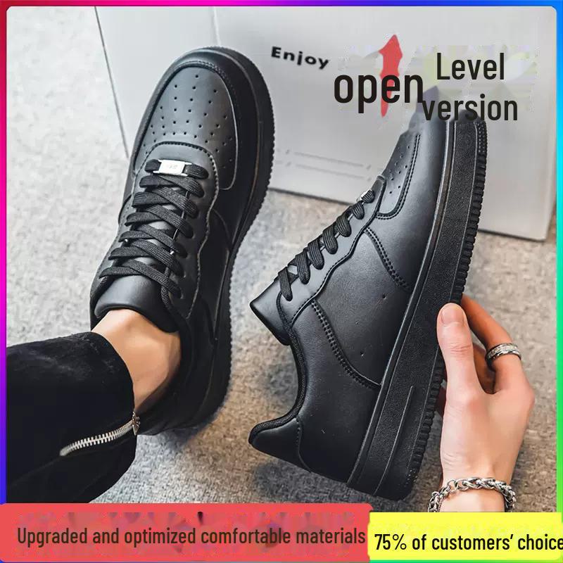 Men's Black Breathable Casual Sports Shoes - Autumn Fashion