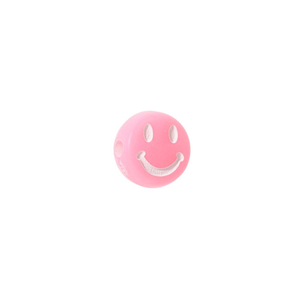 Smiley Face Acrylic Beads for DIY Jewelry - Round, Colored Beads for Children's Bracelets & Necklaces