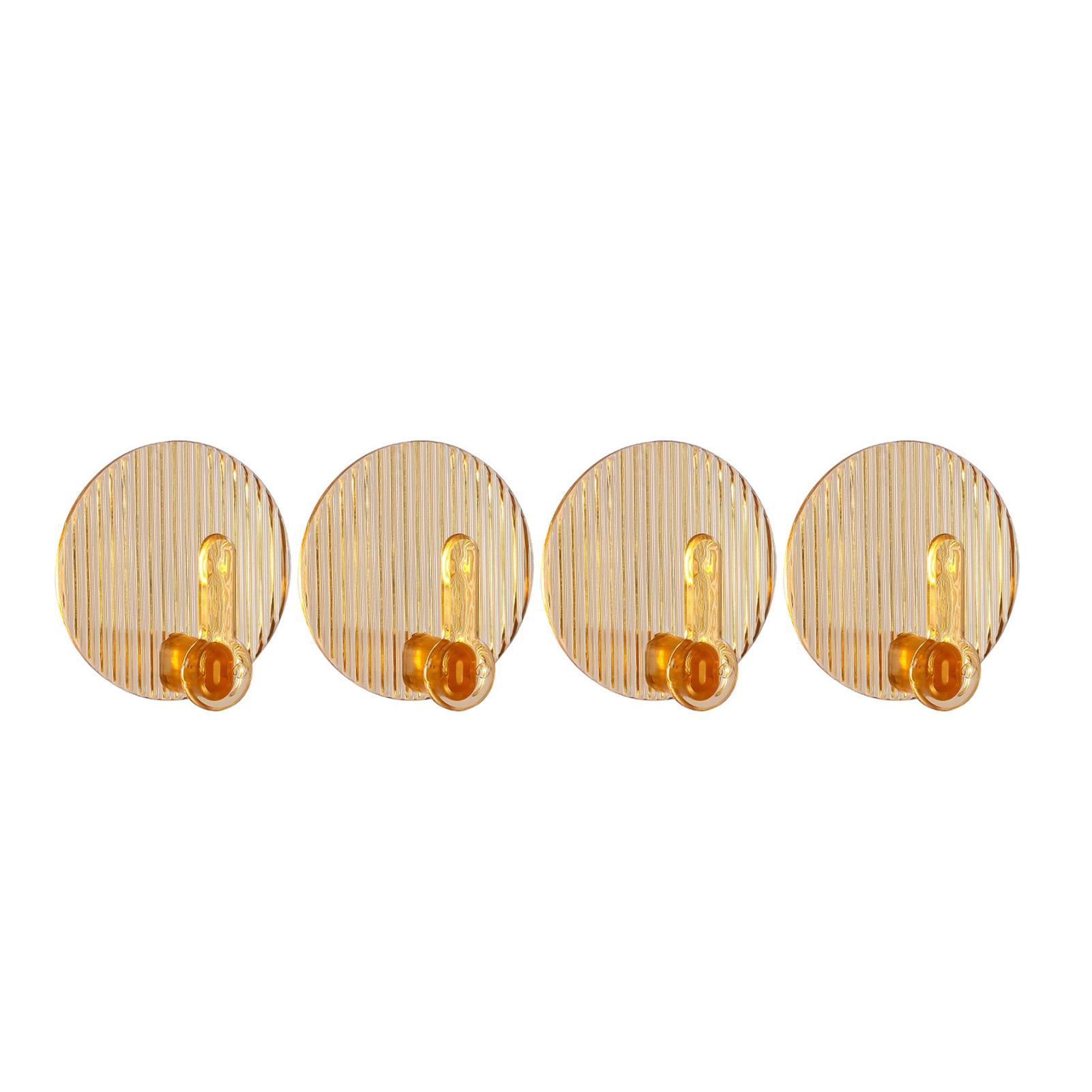 4pcs Adhesive Hooks No Drilling Strong Self Adhesive Towel Coat Hooks for Bathroom Shower Kitchen Keys Door