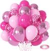 12inch-50pcs Blue Gold Green and Pink Balloon Set, Suitable for Weddings, Birthdays, Popular Parties, Bridal Showers