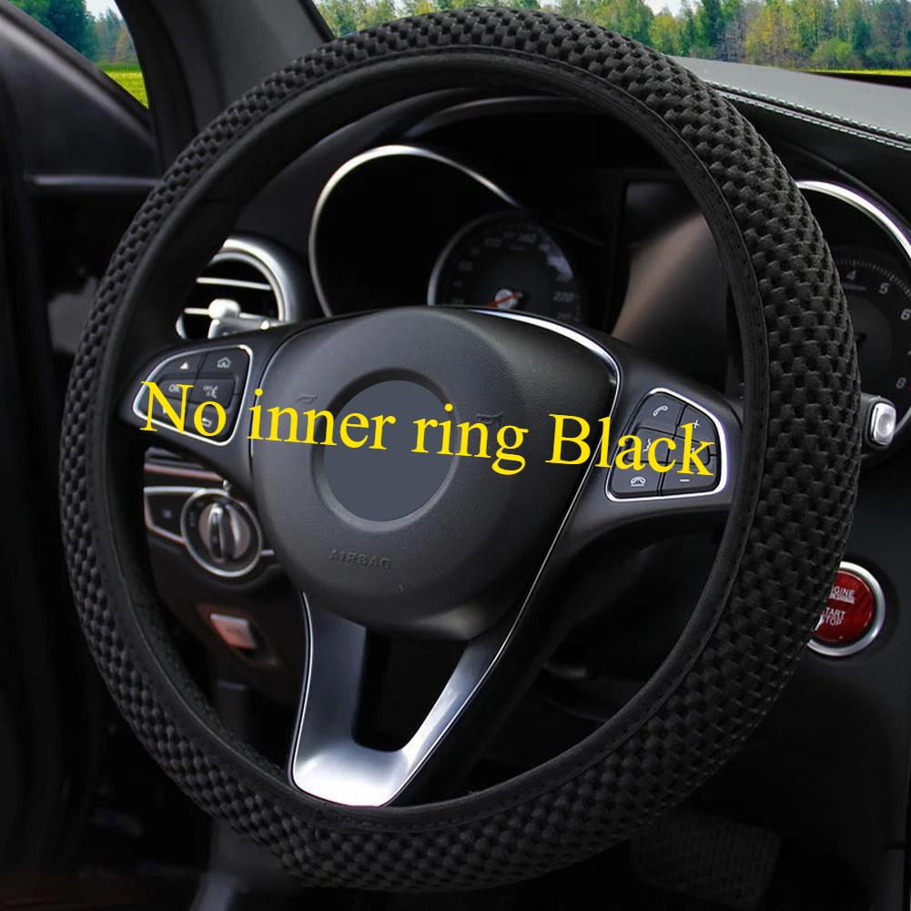 38cm Cartoon Bear Car Steering Wheel Cover for All Seasons Universal Anti-Skid Breathable Decorative Accessories Protector