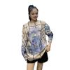 2024 Autumn/Winter Loose Fit Retro Elephant Knit Top with Rhinestones - Women's Plus Size Trendy Wear