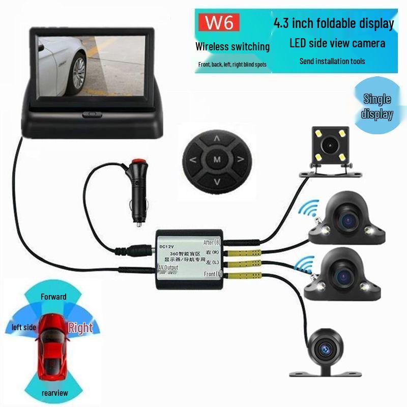 Right-Side Blind Spot Dashcam: HD Night Vision, Reversing and Full Car Auxiliary System
