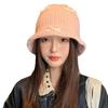 Sweet Bow Knitted Fisherman Hat for Women In Autumn and Winter Thickened Warm Wool Cold Hat Showing Face Small Versatile Basin Hat