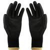 1/6 Pairs Safety PU Black Labor Protection Polyurethane Work Gloves Coated