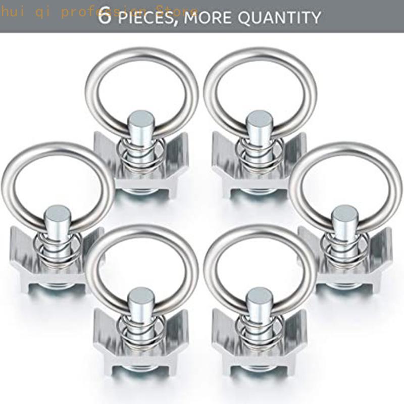Stainless Steel Track Fitting L-Track Single Fitting with O-Ring for Create Tie-Down Anchors Points H8WE