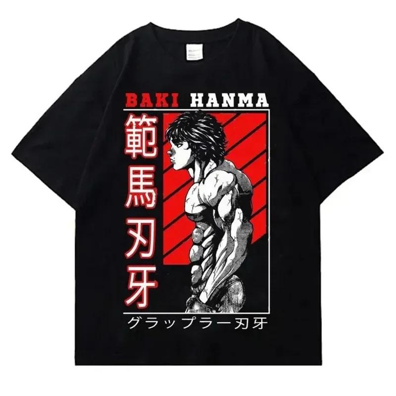 Anime Printed T-Shirt Harajuku Streetwear Summer Oversized Men Cotton Short Sleeve Tees Hip Hop Crew Neck Women Top Y2k Clothing