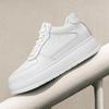 Zapatillas Blancas Elegantes para Hombre: Suela Gruesa, Ligero, Aumento Invisible de Altura, Zapatillas de Tabla Casual de Moda para Parejas